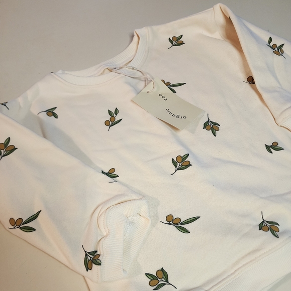 ORGANIC ZOO NWT Olive Garden Crewneck Size 2/3 - Picture 6 of 7